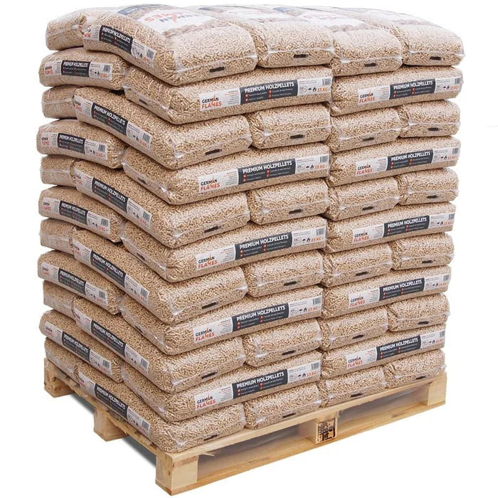 Houtpellets - 35%          German Flames Holzpellets 6 mm ENplus A1 – 990 kg Pallet Premium Holle Pellets
