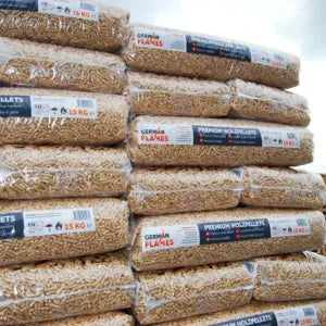 Houtpellets - 35%          German Flames Holzpellets 6 mm ENplus A1 – 990 kg Pallet Premium Holle Pellets