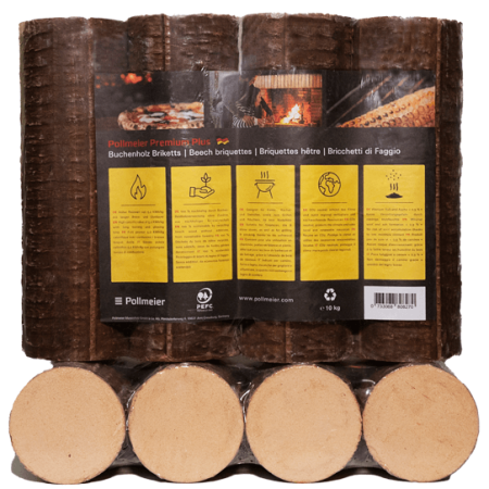 Ronde beuk briketten pallet 96 pakken x 10kg (960kg)